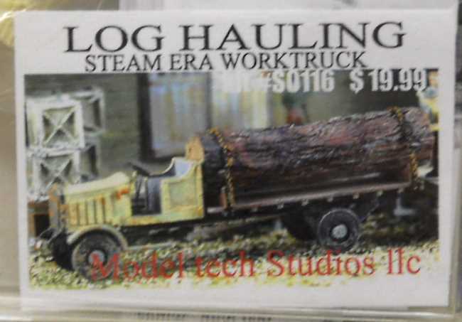 Model Tech Studios 1/87 Log Hauling Steam Era Worktruck HO Scale, SO116 plastic model kit
